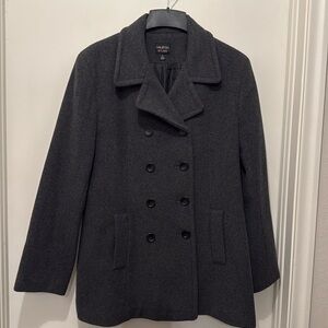 Halston Double-breasted Cashmere Blend Pant Coat